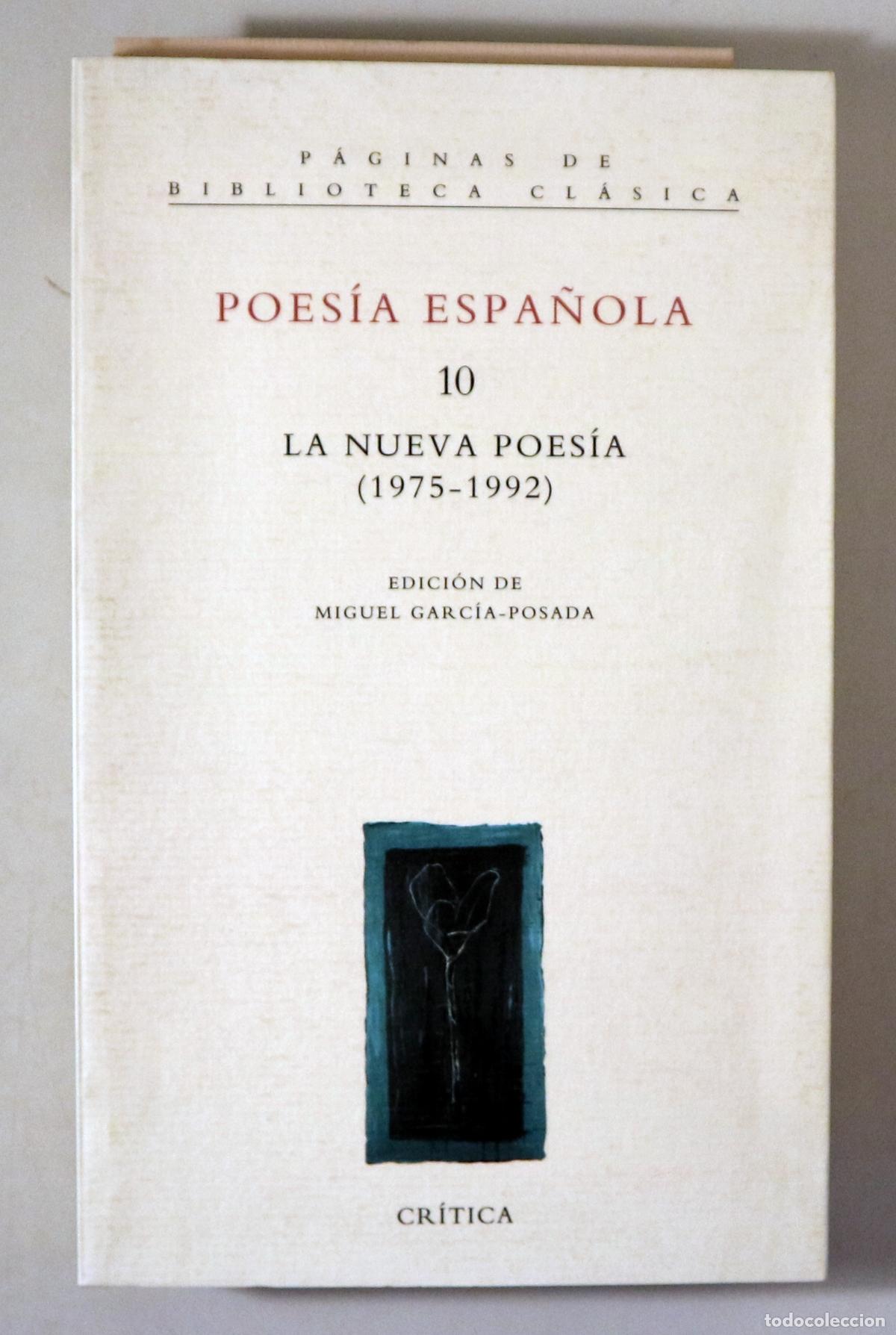 Gebrauchte B&uuml;cher: POES&Iacute;A ESPA&Ntilde;OLA 10. La nueva poes&iacute;a (1975-1992) - Barcelona 1996
