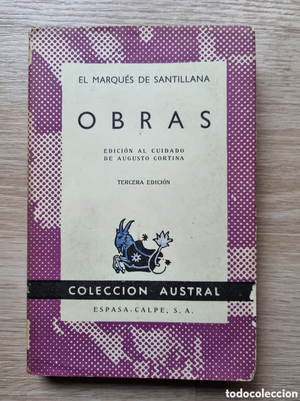 Livros em segunda m&atilde;o: El Marqu&eacute;s de Santillana. Colecci&oacute;n Austral. Ed. Espasa- Calpe. N⁰552.