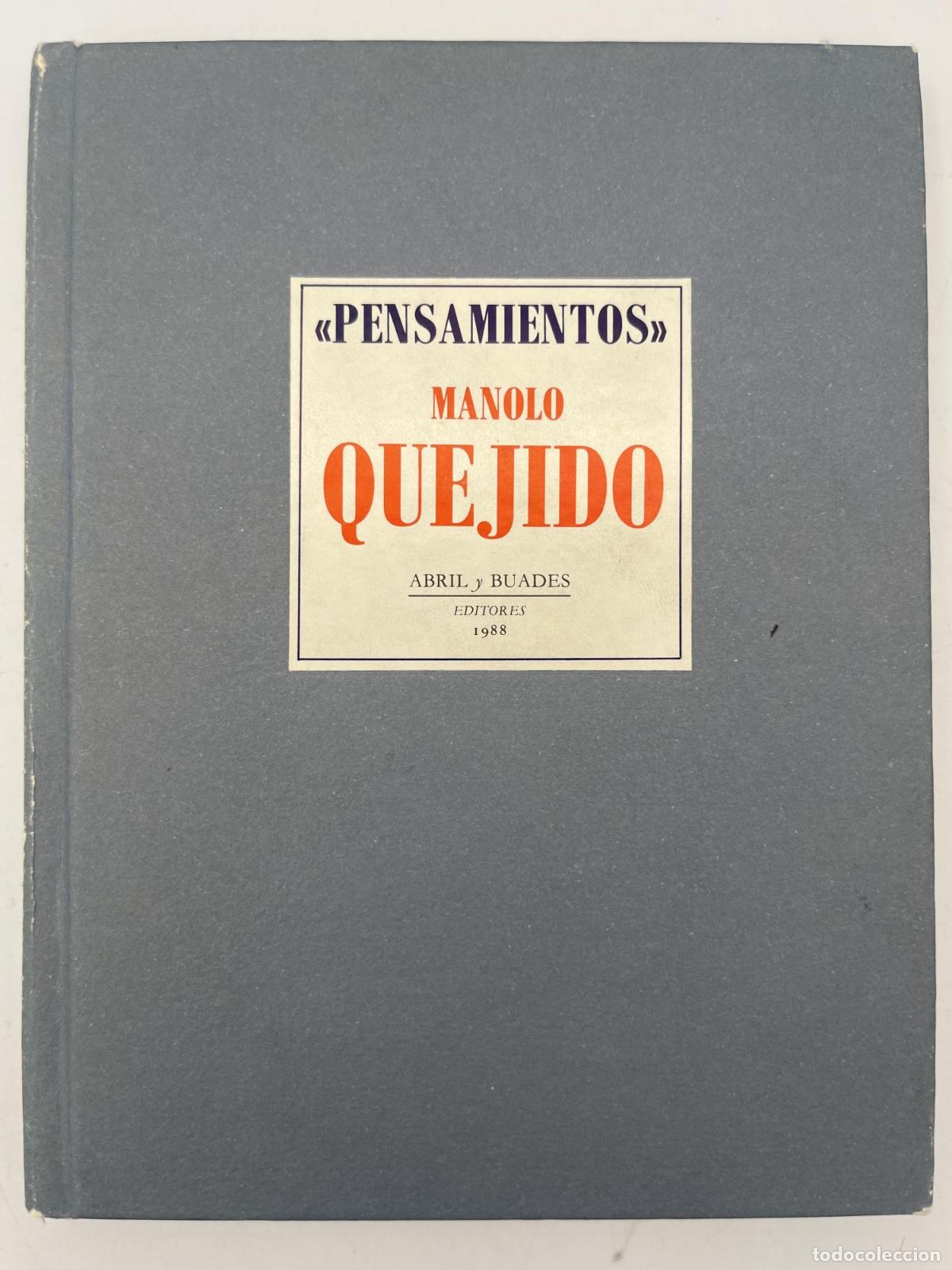 Libros de segunda mano: Pensamientos - Manolo Quejido