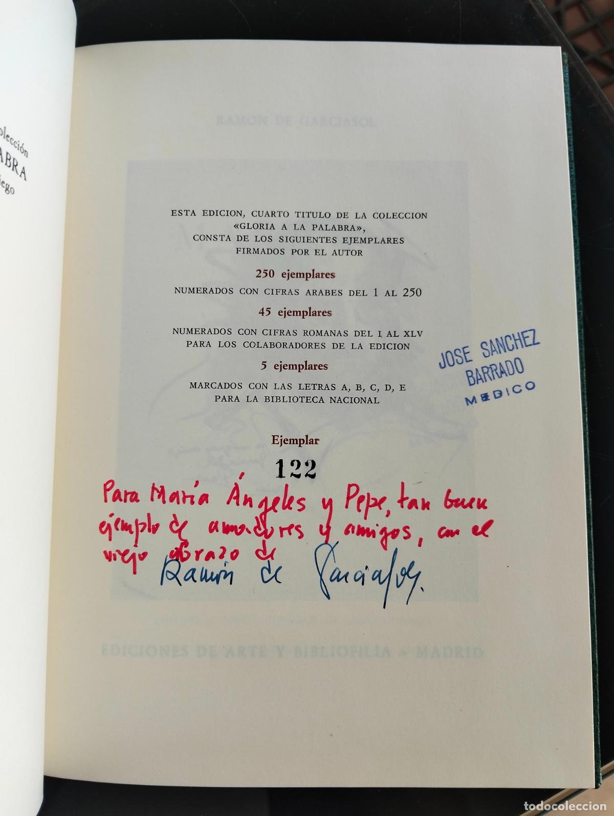 Libros de segunda mano: Poesia. Dedicado. Mariuca, Ramon de Garciasol, ed. Arte y Bibliofilia, 1977 Una Joya. L55