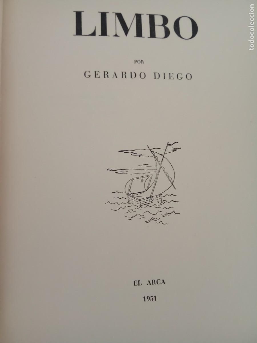 Libros de segunda mano: LIMBO. GERARDO DIEGO. EL ARCA 1951. - Foto 3