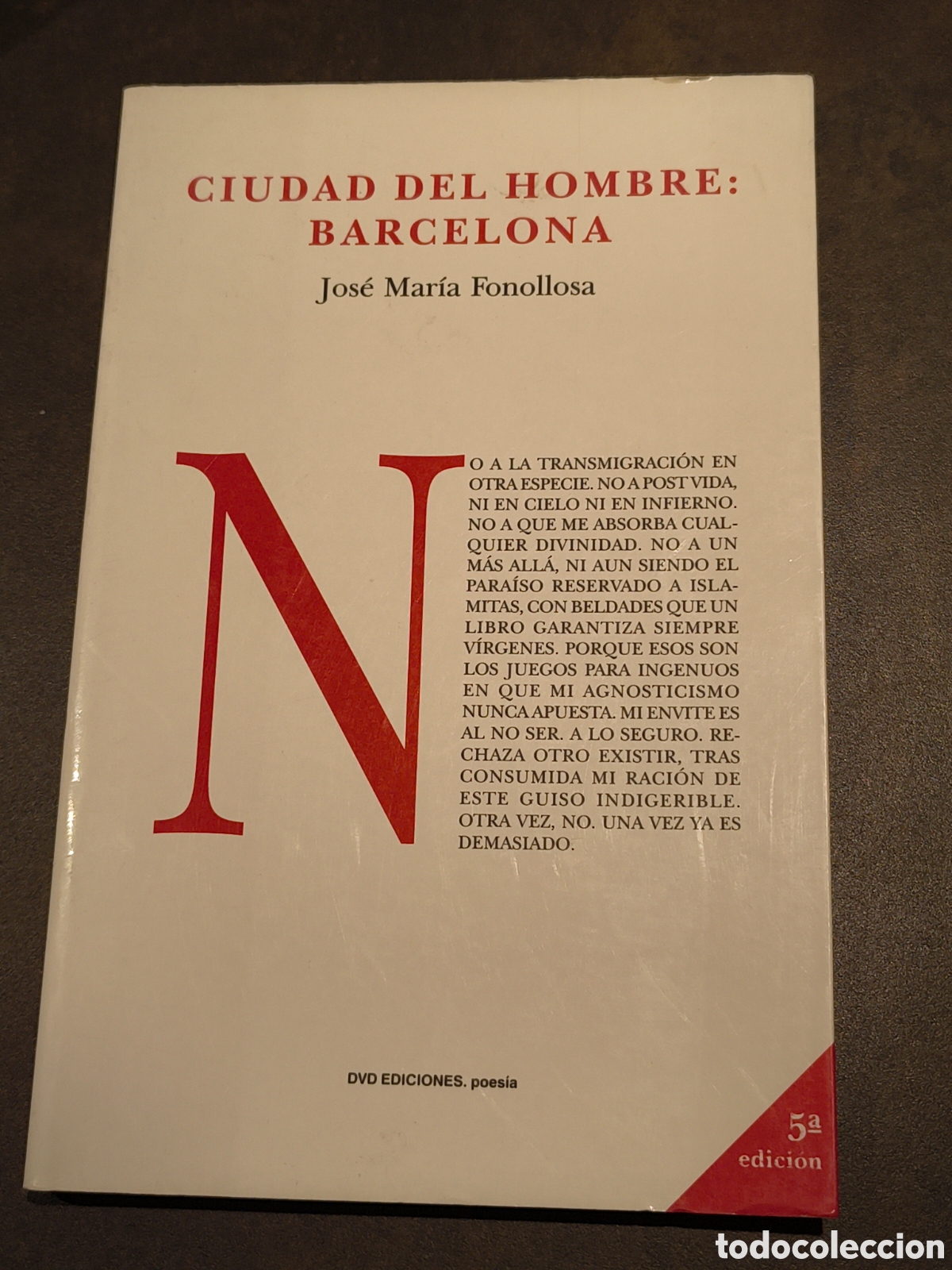 Libros de segunda mano: CIUDAD DEL HOMBRE: BARCELONA DE JOSE MARIA FONOLLOSA (DVD EDICIONES)