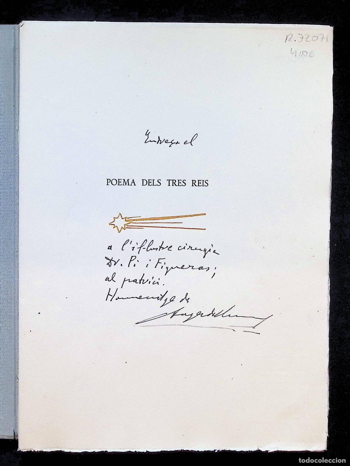 Libros de segunda mano: POEMA DELS TRES REIS. - FAGES DE CLIMENT, Carles. Edici&oacute; de 89 exemplars numerats i signats. 1950