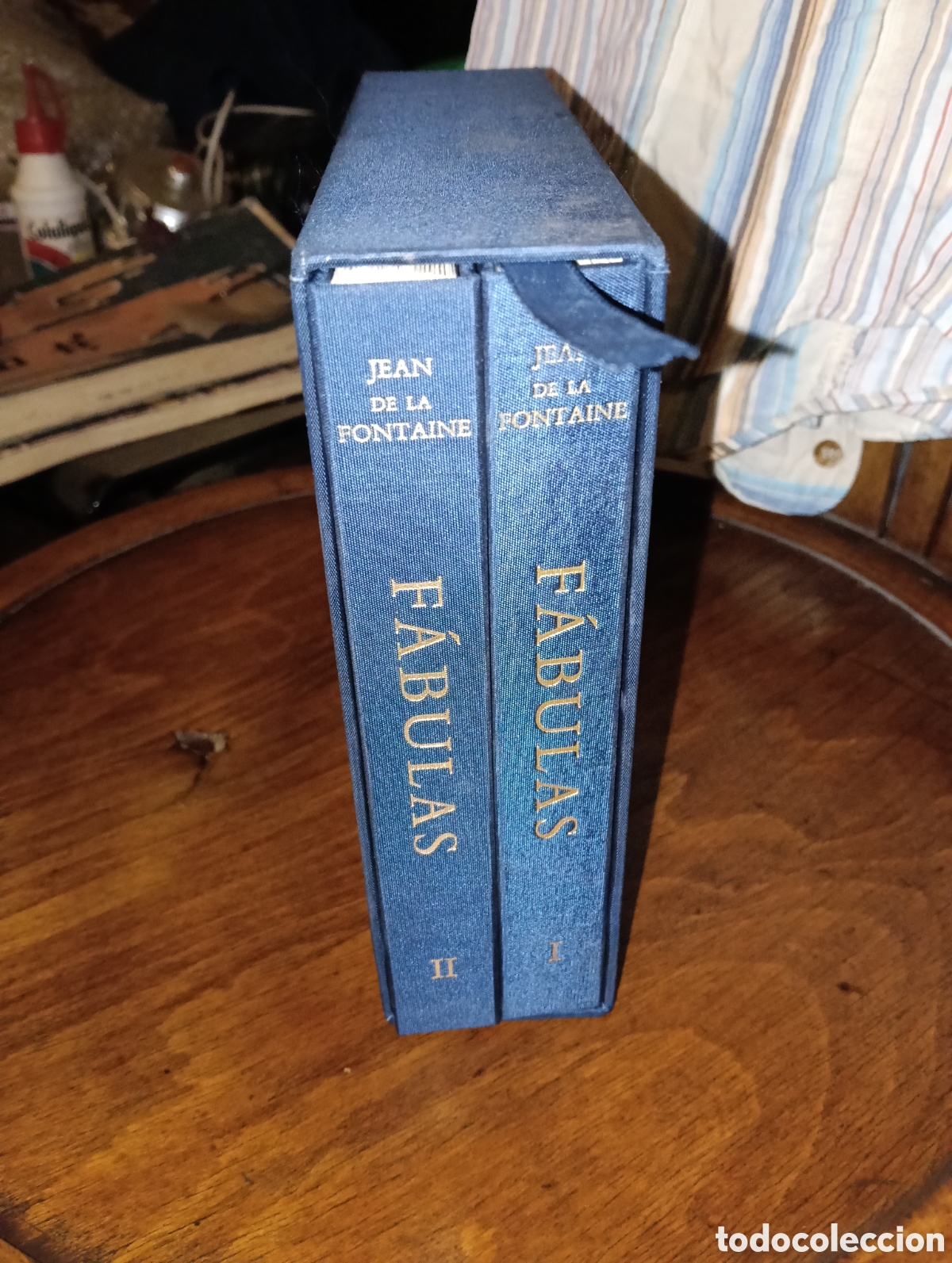 Libros de segunda mano: F&aacute;bulas de Jean de La Fontaine. 2 Tomos (Obra Completa). Ed. Casariego. Ilustrado por Henri Lemari&eacute;.