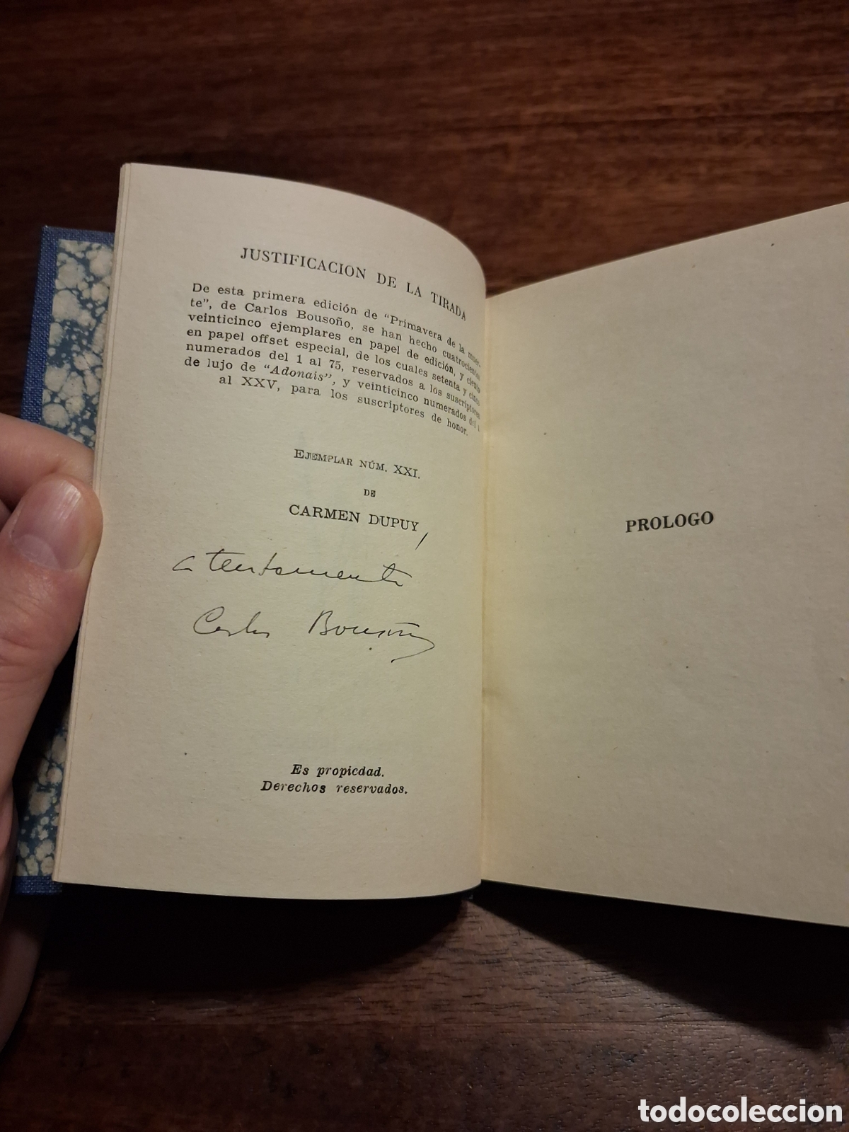 Libros de segunda mano: Primavera de la muerte, Carlos Bouso&ntilde;o (ejemplar dedicado por el autor)