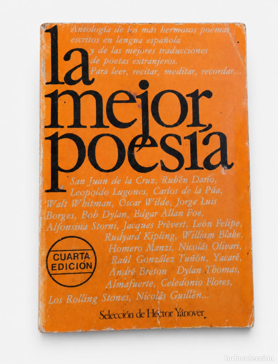 Libros de segunda mano: H&eacute;ctor Y&aacute;nover &ndash; La mejor poes&iacute;a &ndash; Editorial Abril &ndash; 1982