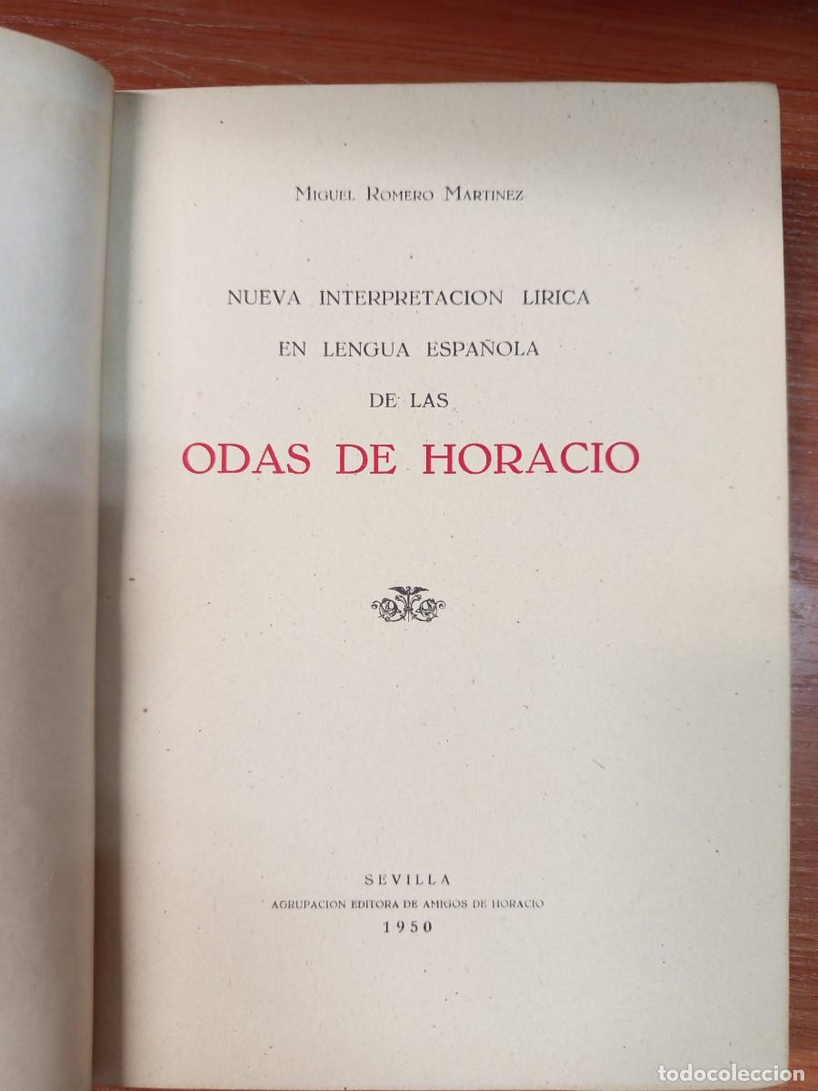 Libros de segunda mano: Nueva interpretaci&oacute;n l&iacute;rica en lengua espa&ntilde;ola de las Odas de Horacio.