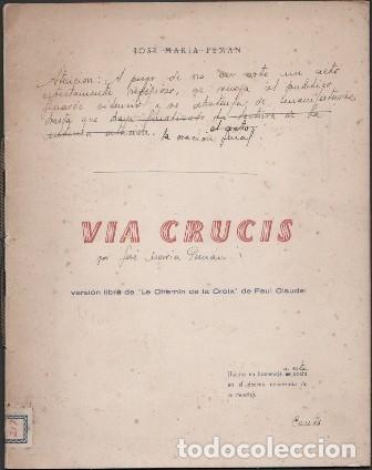 Libros de segunda mano: VIA CRUCIS - VERSION LIBRE DE LE CHEMIN DE LA CROIX DE PAUL CLAUDEL - PEMAN, JOSE MARIA- A-PEMAN-359