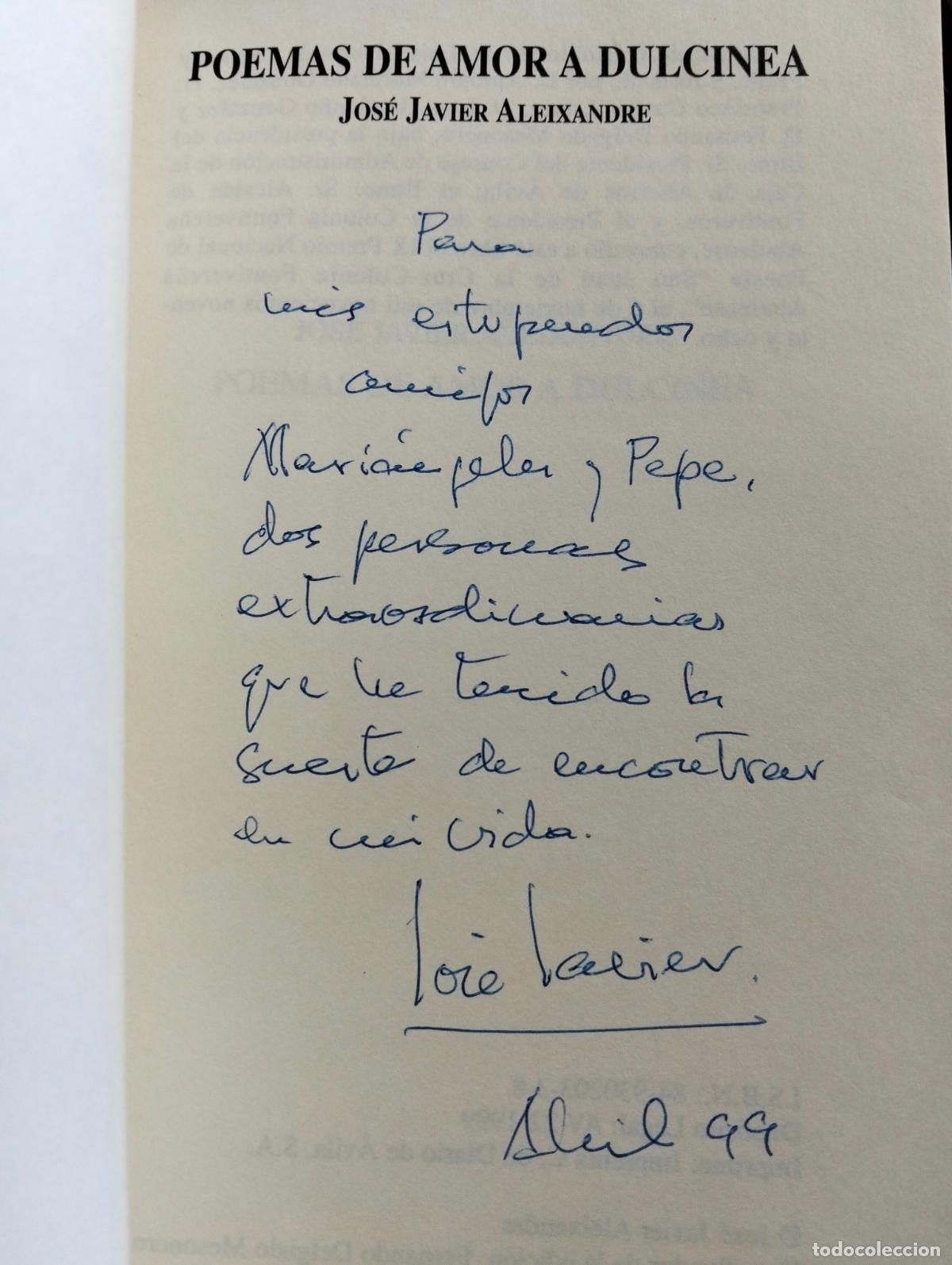 Libros de segunda mano: Literatura. Poesia. Dedicado. Poemas de Amor a Dulcinea, Col. J. de la Cruz, 1999, VISITA CATALOGO