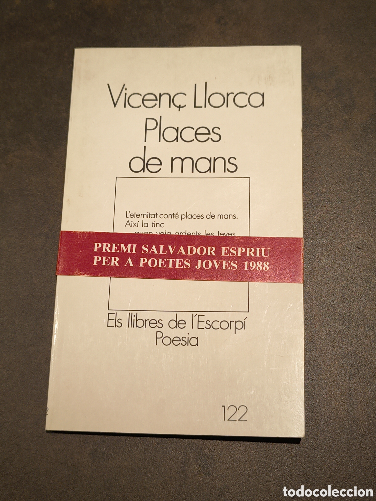 Libros de segunda mano: PLACES DE MANS DE VICEN&Ccedil; LLORCA (EDICIONS 62) (DEDICATORIA I SIGNATURA DE L&acute;AUTOR)