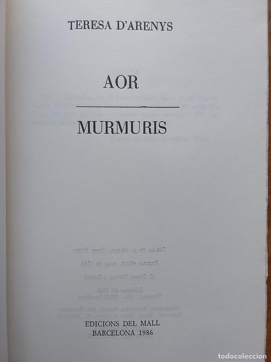 Libros de segunda mano: Teresa darenys, Aor Murmuris - Foto 2