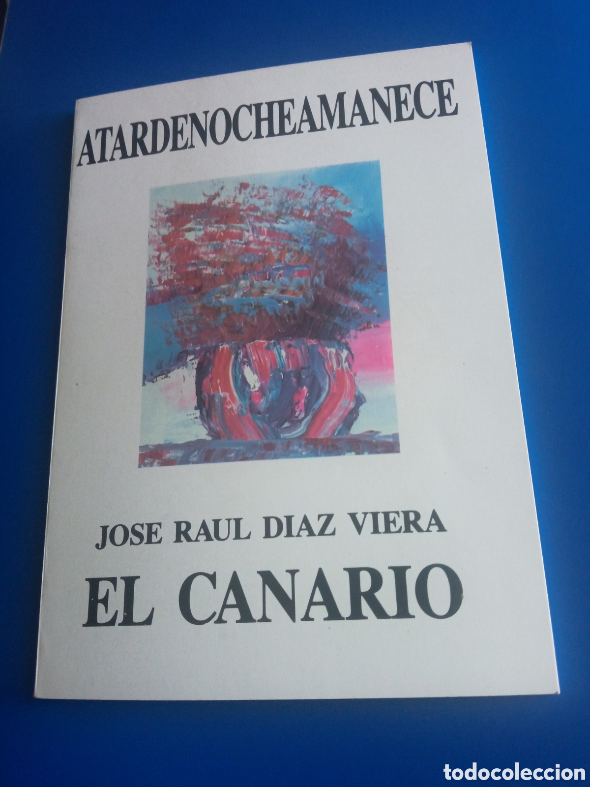 Libros de segunda mano: Bonito libro de poes&iacute;a, Atardenocheamanece, Firmado por el autor, Jos&eacute; Ra&uacute;l D&iacute;az Viera, El Canario