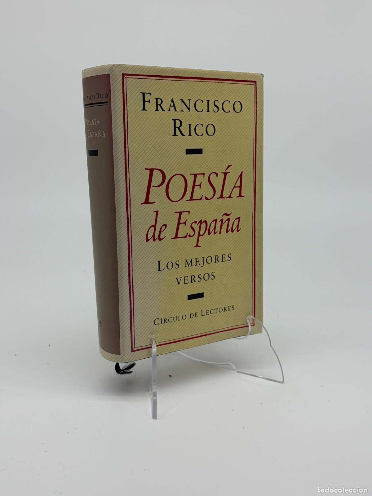 Libros de segunda mano: POES&Iacute;A DE ESPA&Ntilde;A LOS MEJORES VERSOS FRANCISCO RICO