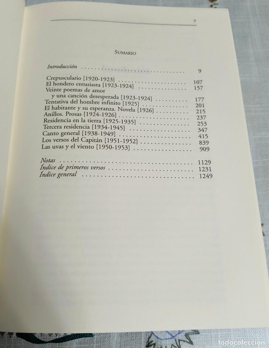 Libros de segunda mano: LIBRO |PABLO NERUDA - OBRAS COMPLETAS TOMO 1 - Foto 4