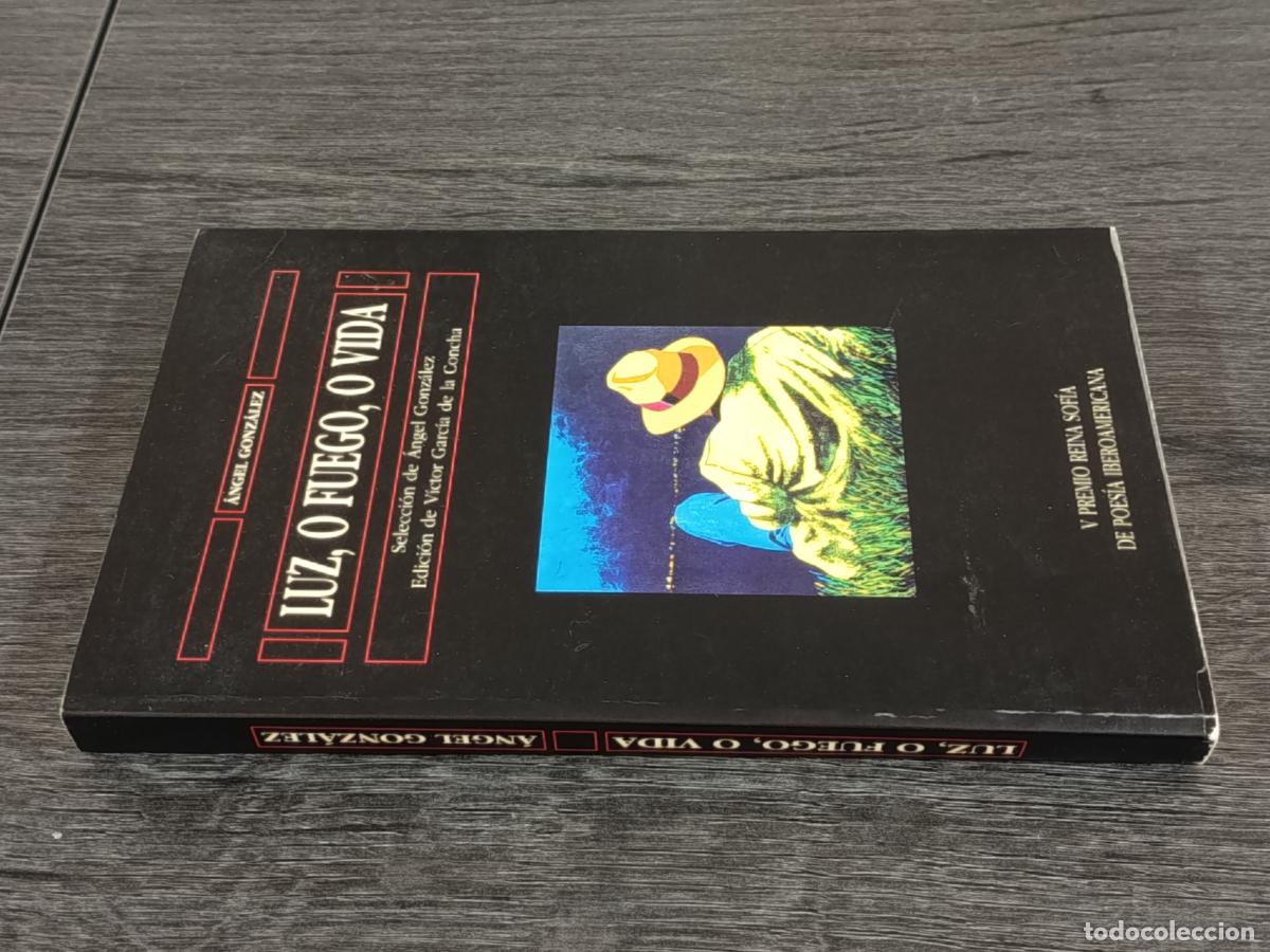 Libros de segunda mano: 1996 - &Aacute;NGEL GONZ&Aacute;LEZ. Luz, o fuego, o vida - DEDICADO POR EL AUTOR