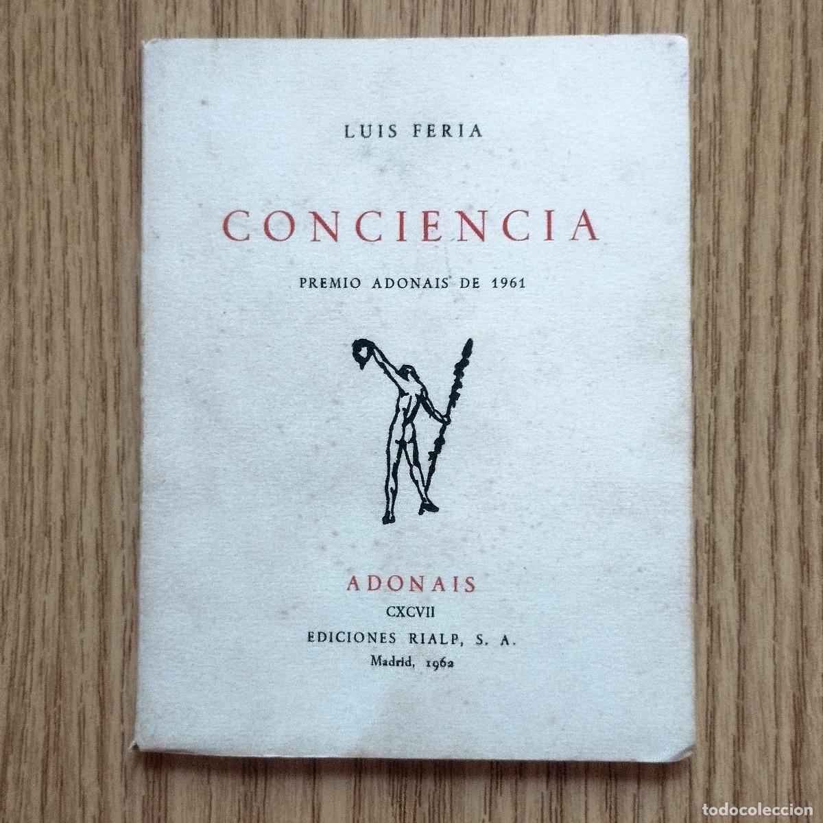 Libros de segunda mano: Libro CONCIENCIA | LUIS FERIA | PREMIO ADONAIS DE 1961 | Tenerife - Canarias