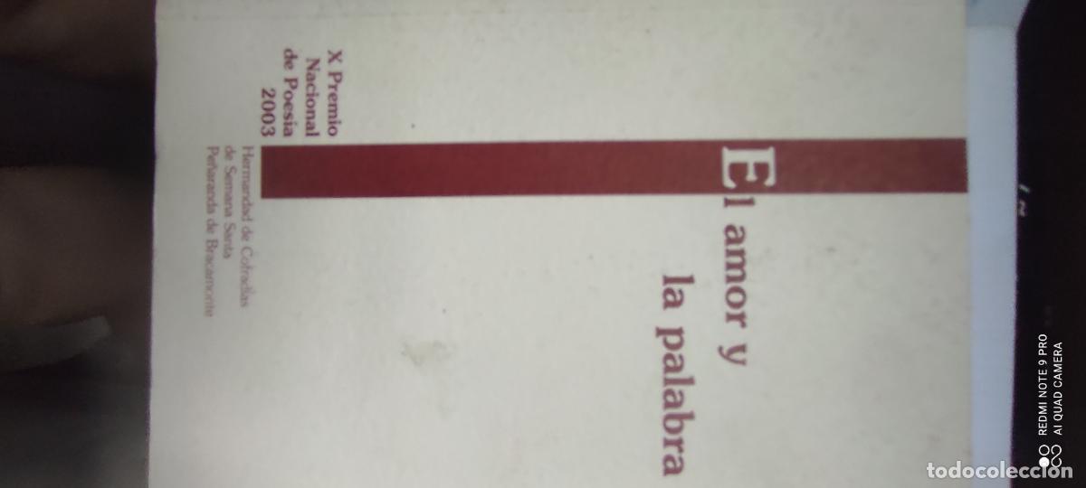 Libros de segunda mano: El amor y la palabra. x Premio nacional de poes&iacute;a