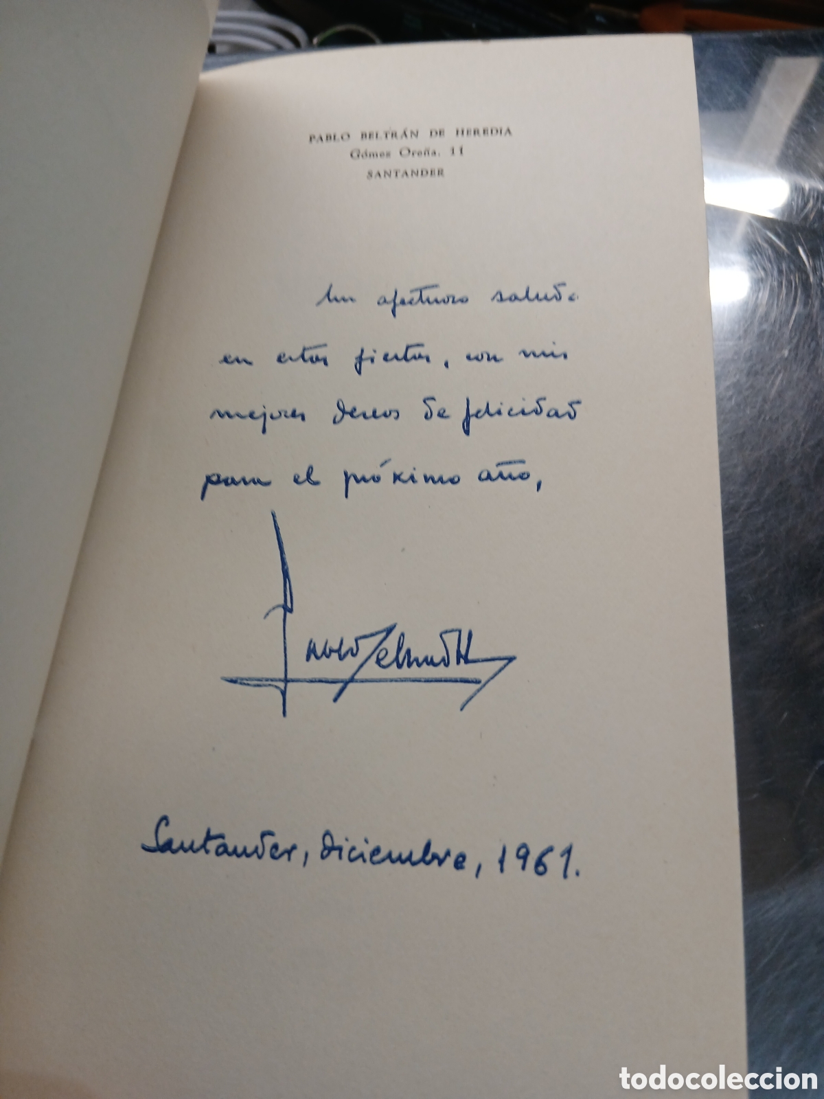 Livros em segunda m&atilde;o: PABLO BELTRAN DE HEREDIA FIRMADO Y DEDICADO !!! VICENTE ALEIXANDRE ANTIGUA CASA MADRILE&Ntilde;A 1961