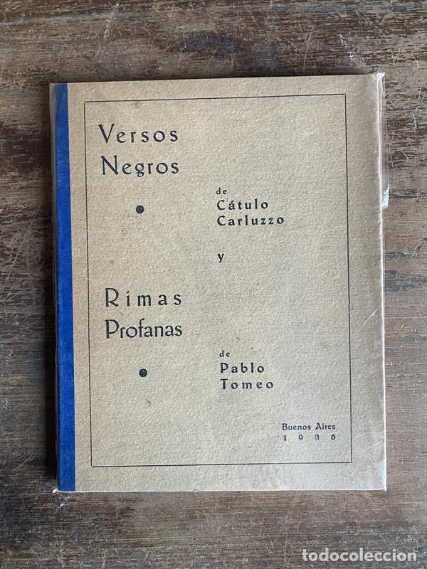 Libros de segunda mano: Versos Negros y Rimas Profanas - Carluzzo Catulo / Tomeo Pablo
