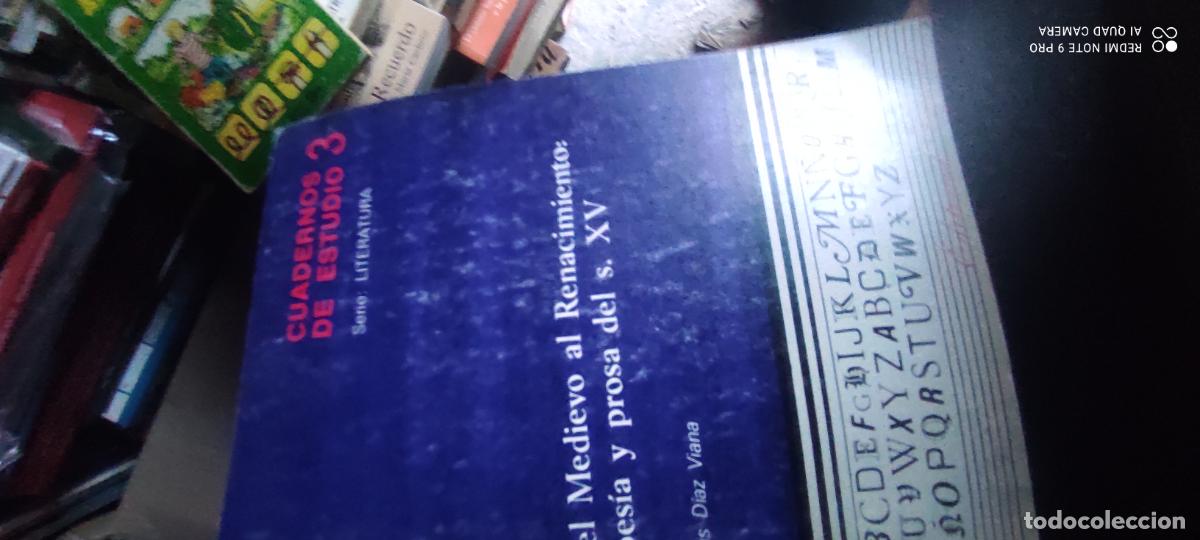Libros de segunda mano: Del Medievo al Renacimiento: Poes&iacute;a y prosa del s. XV. Cuadernos de Estudio 3. Luis D&iacute;az Viana