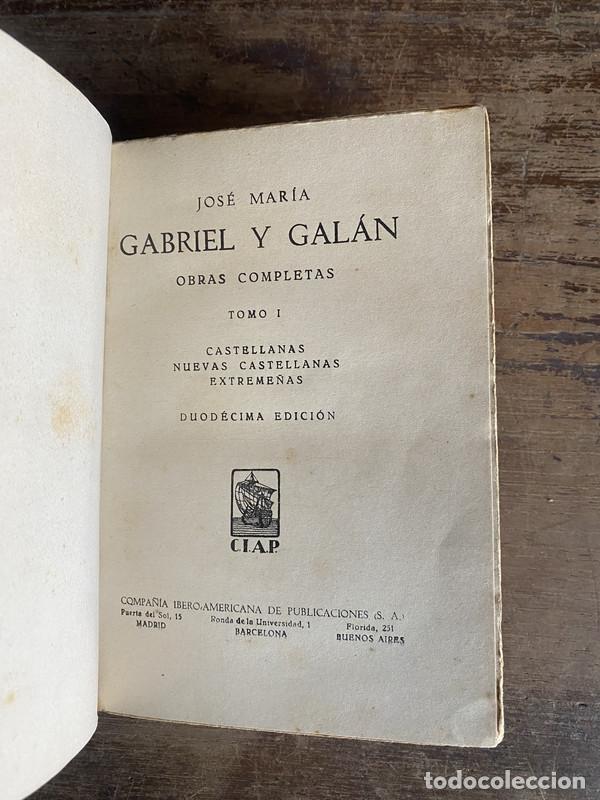 Libros de segunda mano: Obras Completas - Gabriel y Galan Jose Maria