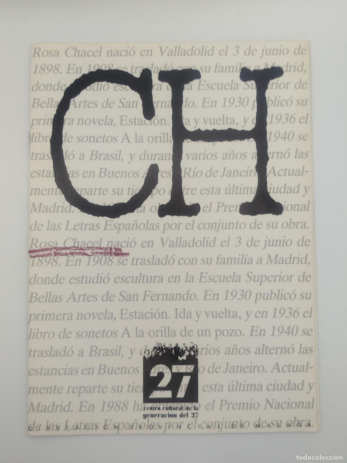 Libros de segunda mano: Cuaderno dedicado a Rosa Chacel -