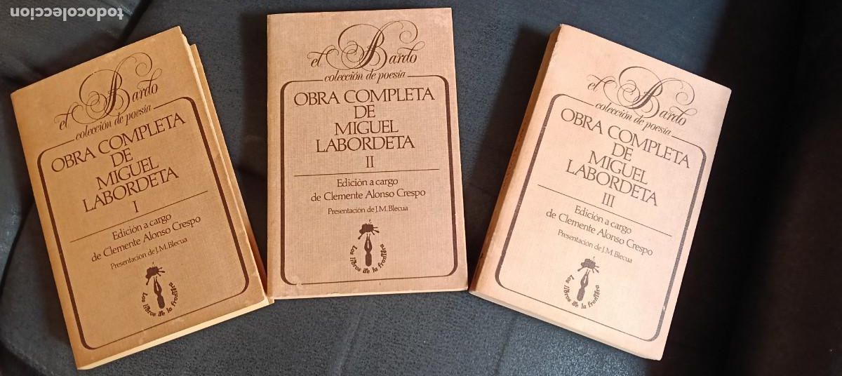 Libros de segunda mano: Obra Completa de Miguel Labordeta / El Bardo Los libros de la frontera