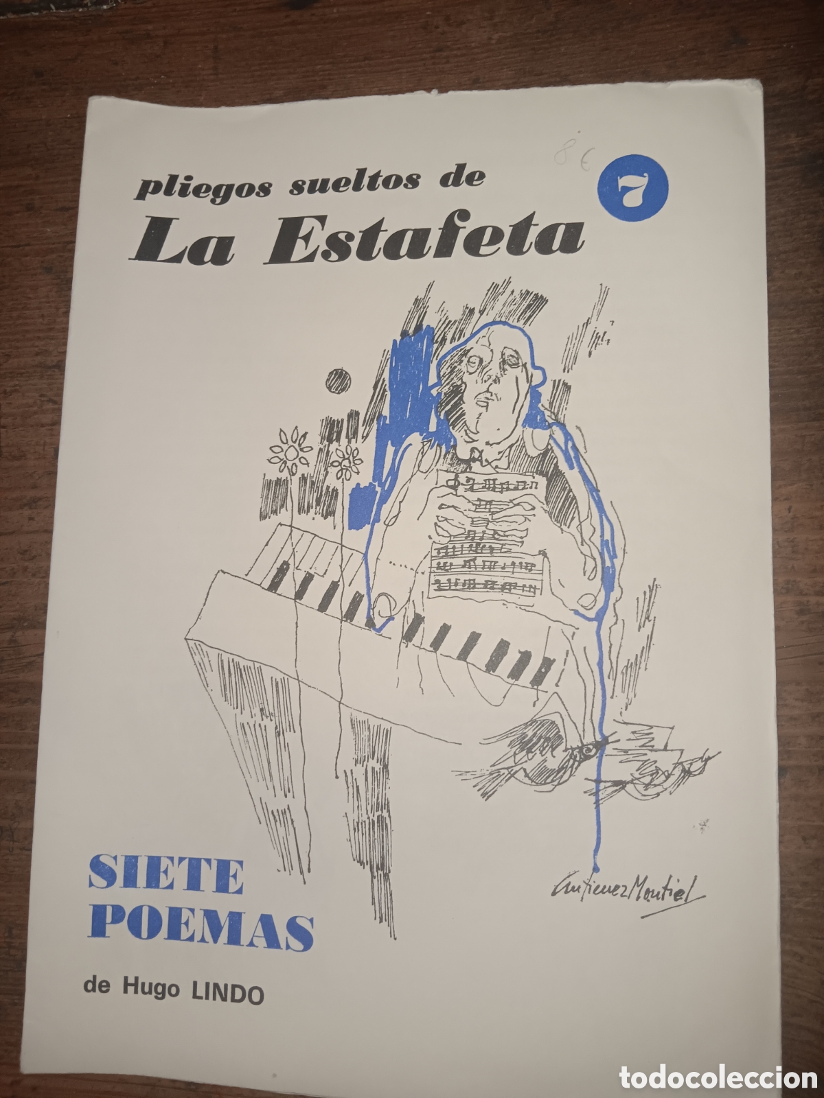 Libros de segunda mano: PLIEGOS SUELTOS DE LA ESTAFETA SIETE POEMAS HUGO LINDO