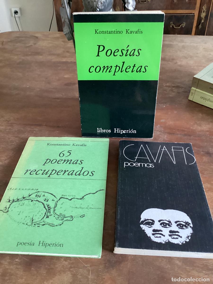 Libros de segunda mano: LOTE 3 LIBROS DE KAVAFIS. POES&Iacute;A.