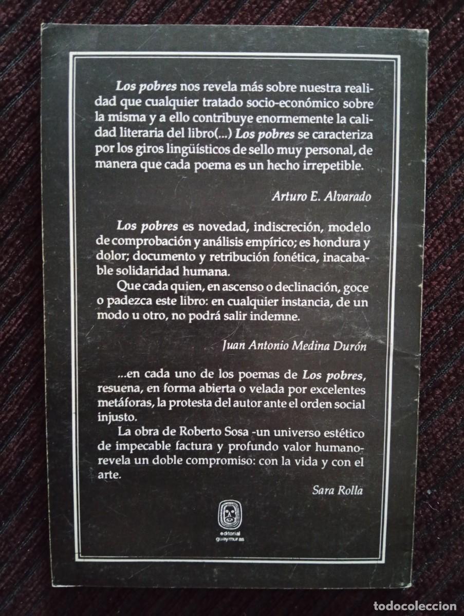 Libros de segunda mano: Roberto Sosa. Los pobres - Foto 2
