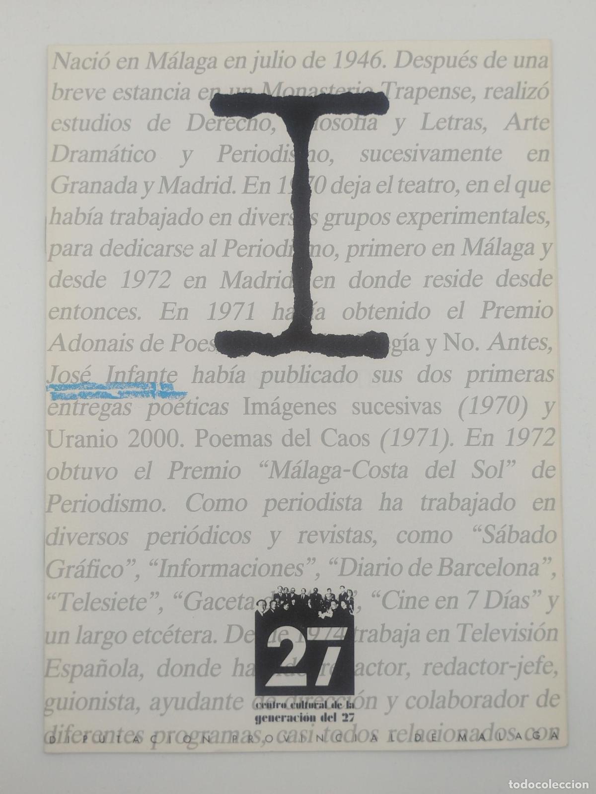 Libros de segunda mano: Cuaderno dedicado a Jos&eacute; Infante -