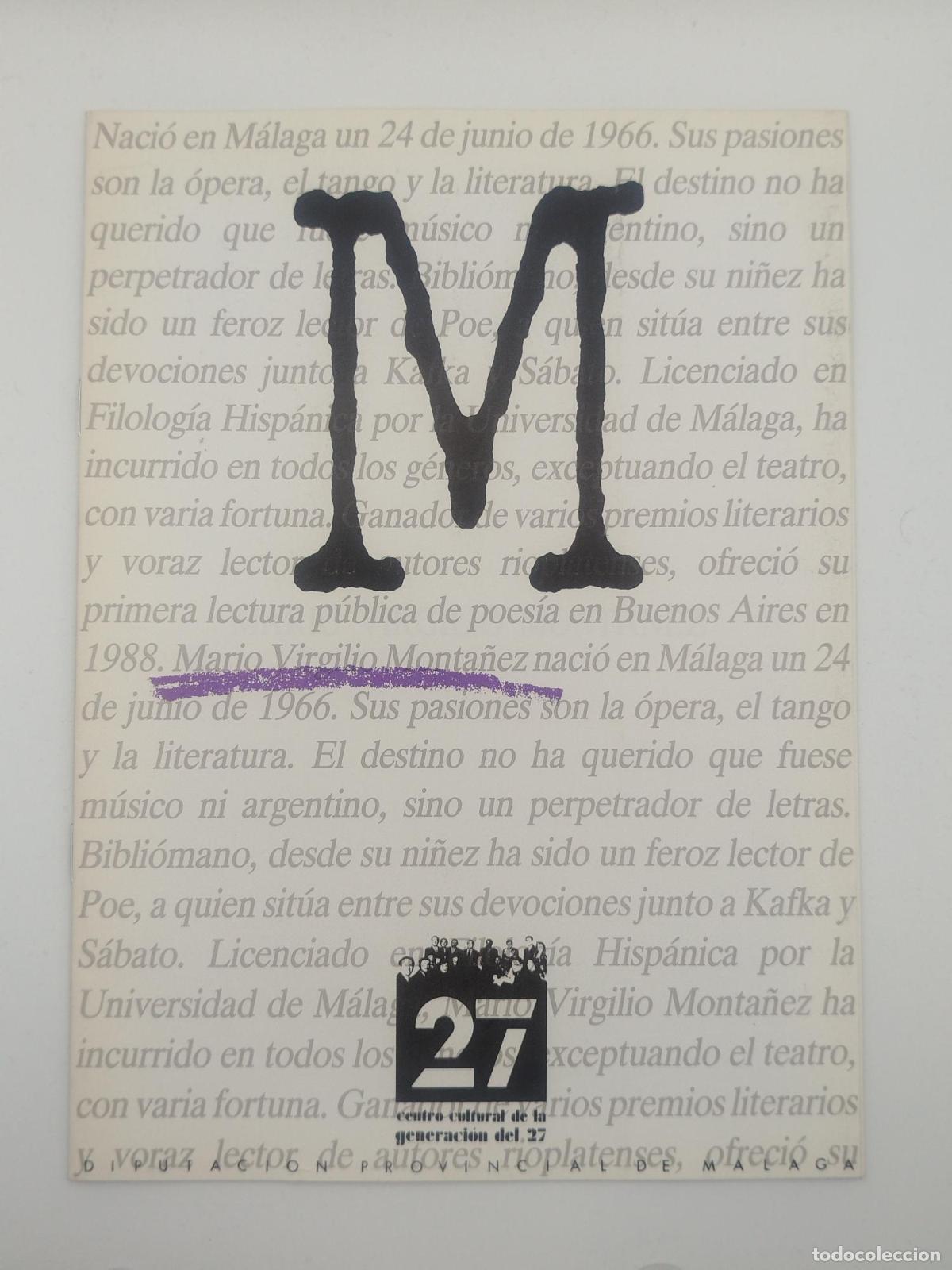 Libros de segunda mano: Cuaderno dedicado a Mario Virgilio Monta&ntilde;ez -