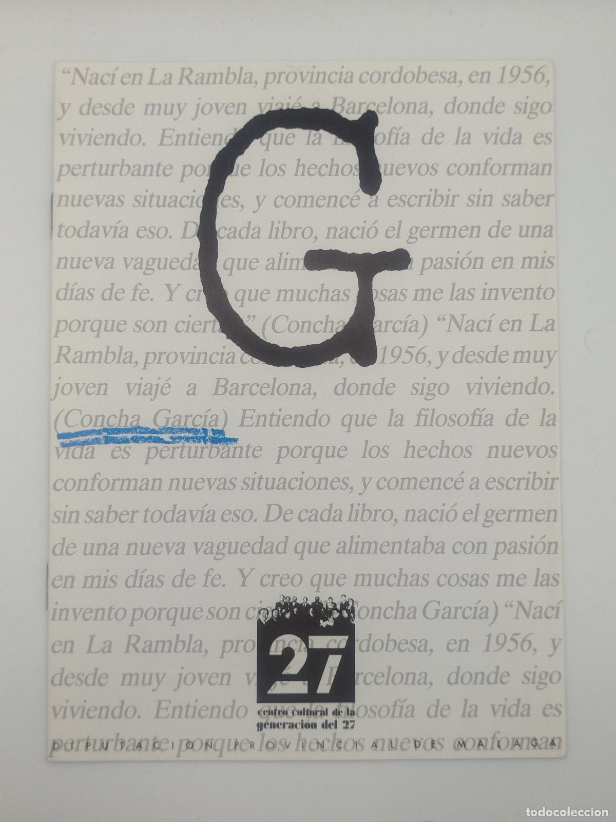 Libros de segunda mano: Cuaderno dedicado a Concha Garc&iacute;a -