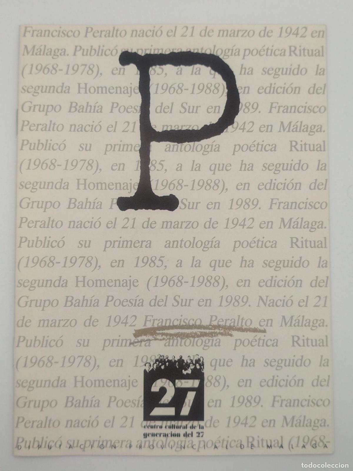 Libros de segunda mano: Cuaderno dedicado a Francisco Peralto -