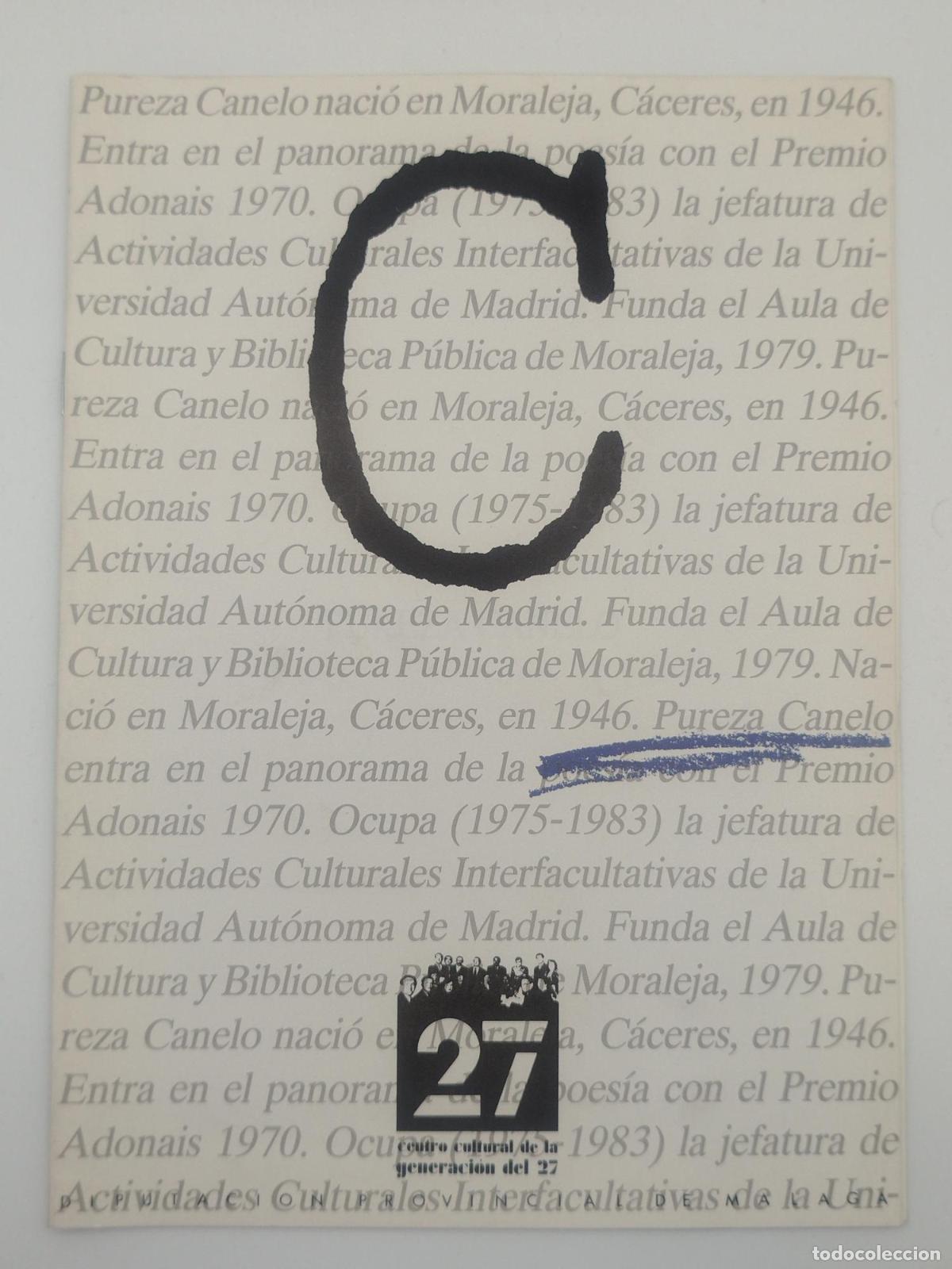 Libros de segunda mano: Cuaderno dedicado a Pureza Canelo -
