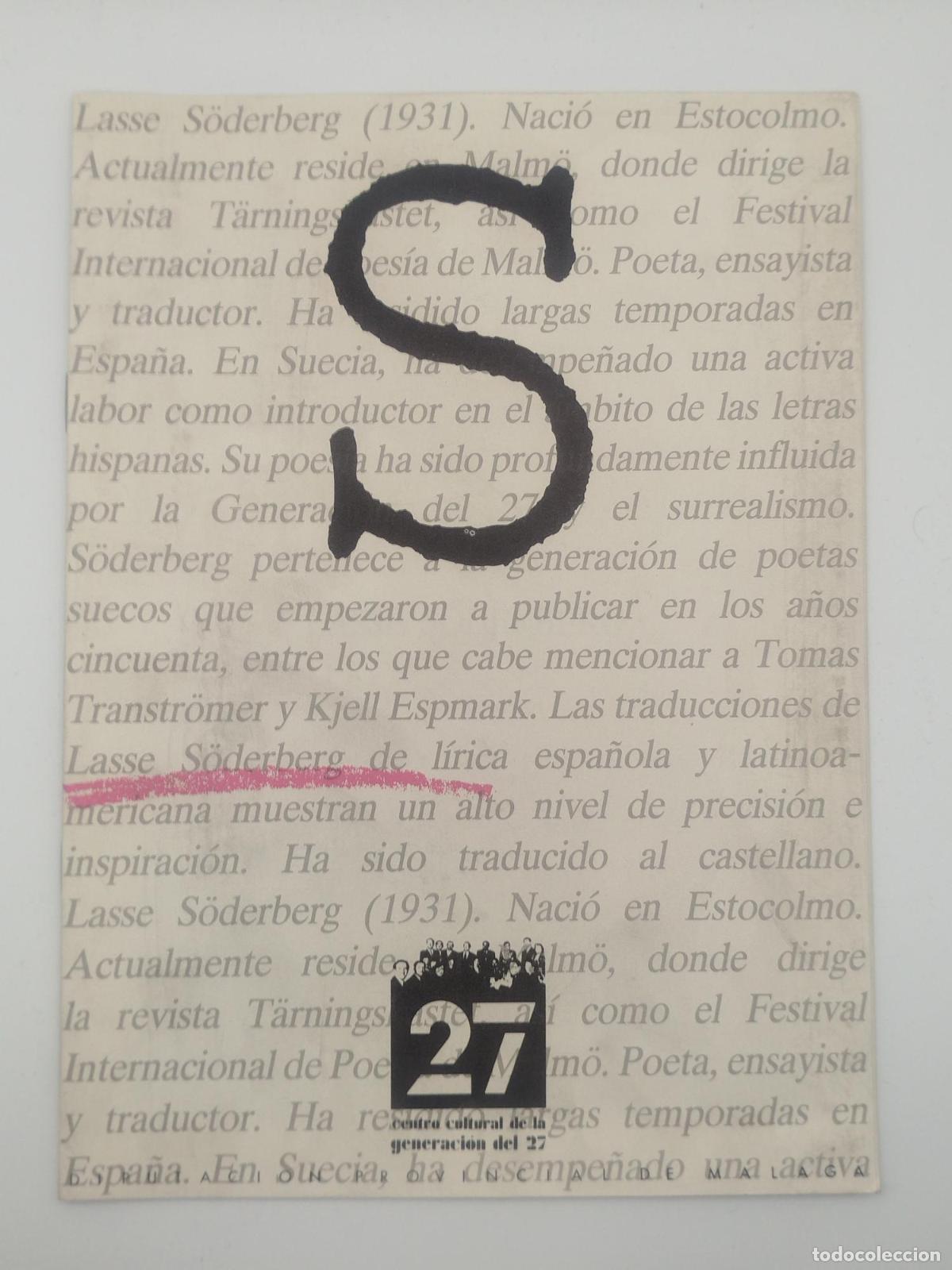 Libros de segunda mano: Cuaderno dedicado a Lasse S&ouml;derberg -