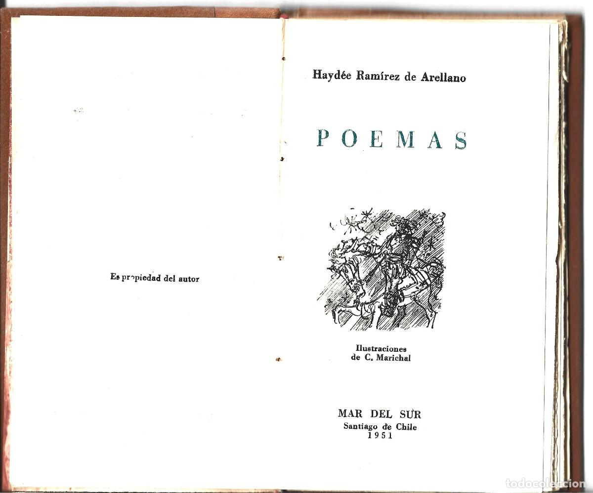 Libros de segunda mano: PUERTO RICO-LITERATURA LATINO AMERICANA-POEMAS-HAYD&Eacute;E RAMIREZ DE ARELLANO-MAR DEL SUR-CHILE 1951