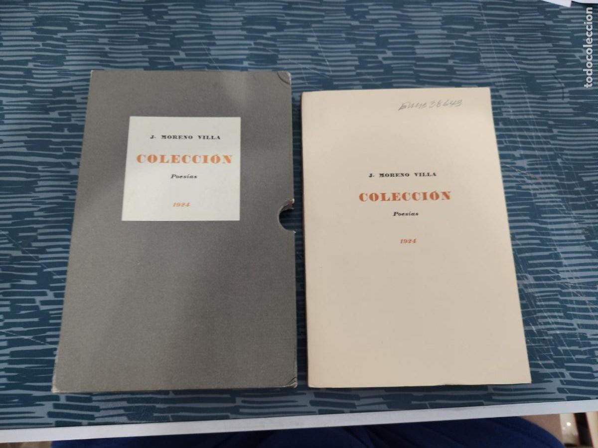 Libros de segunda mano: COLECCI&Oacute;N POESIAS,J.MORENO VILLA,1924,EJEMPLAR 208,1987, FIRMADO POR AUTOR, INTONSO.