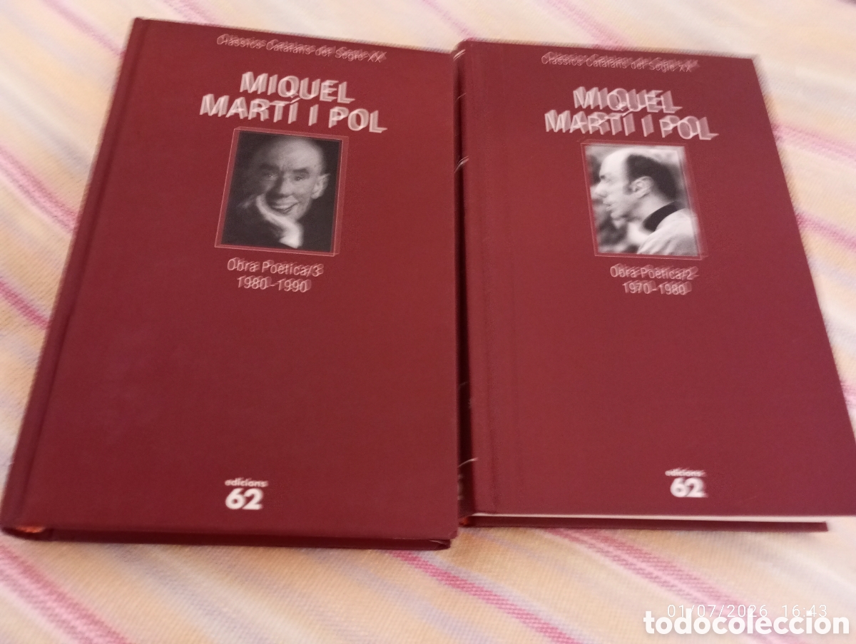 Libros de segunda mano: Miquel Marti i Pol . Obra poetica .2 volums 1970-1980 i 1980-1990 . edicions 62
