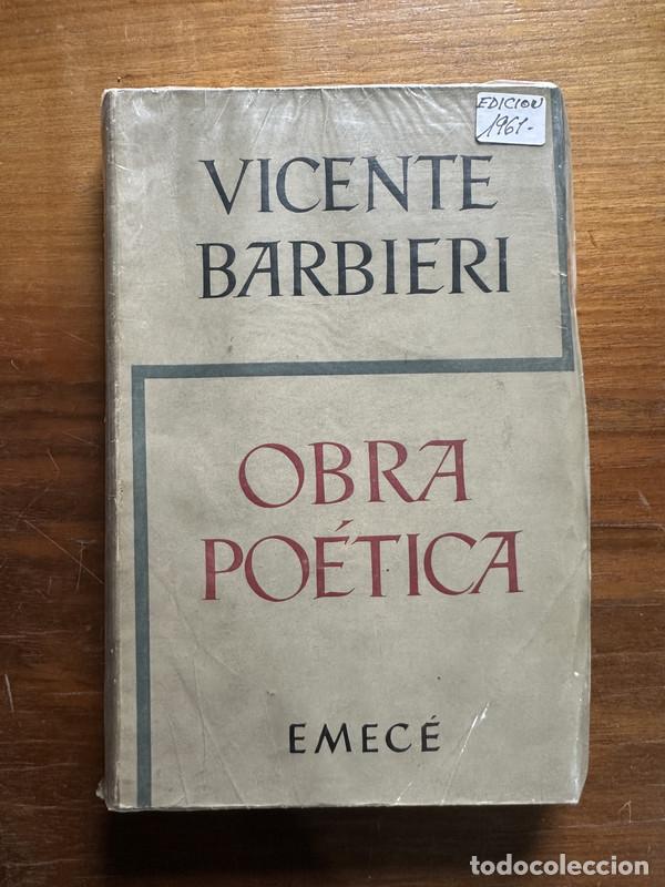 Libros de segunda mano: Obra Poetica - Barbieri Vicente