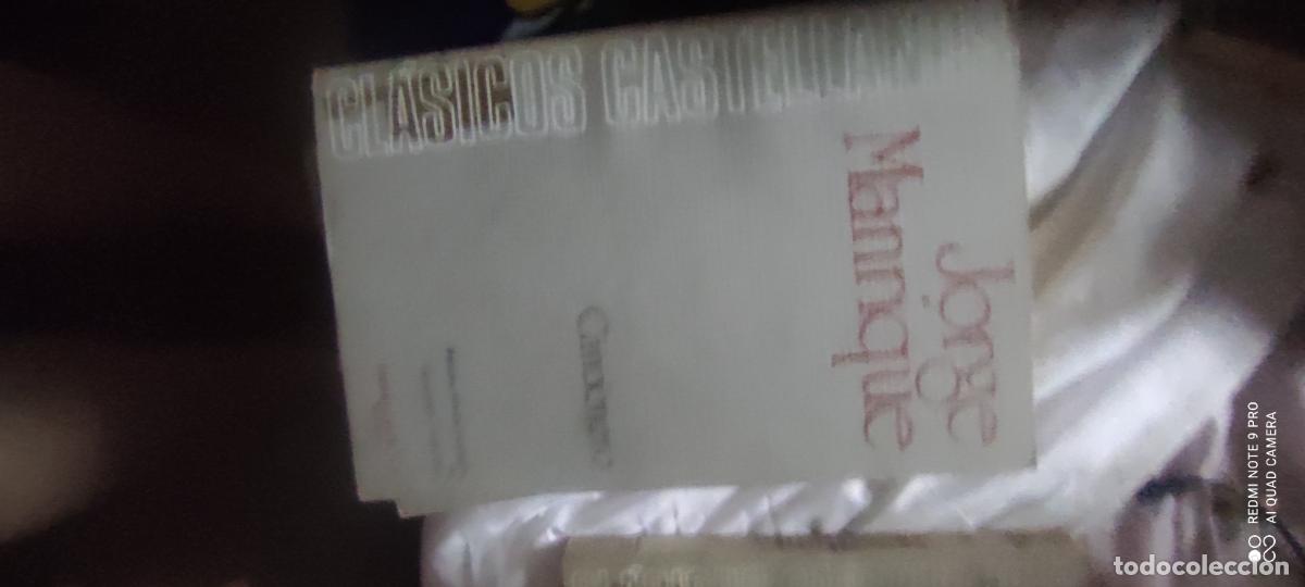 Libros de segunda mano: Manrique. Cancionero Cl&aacute;sicos castellanos