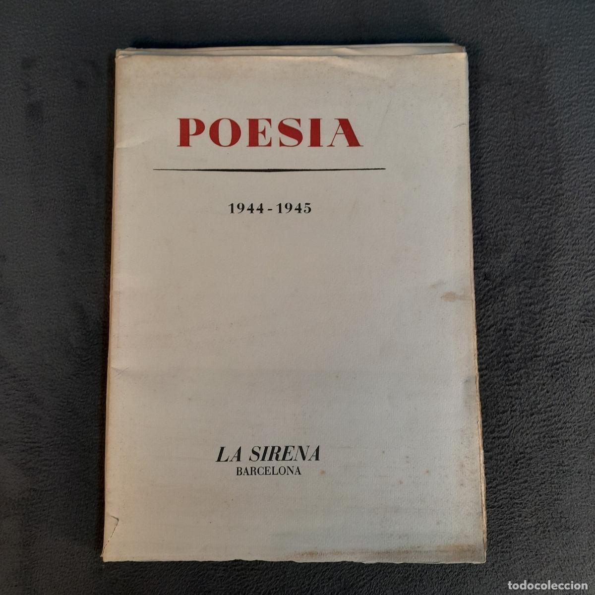Libros de segunda mano: L-2472. POES&Iacute;A. 1944-1945. LA SIRENA, BARCELONA. 20 POES&Iacute;AS. EJEMPLAR 66.