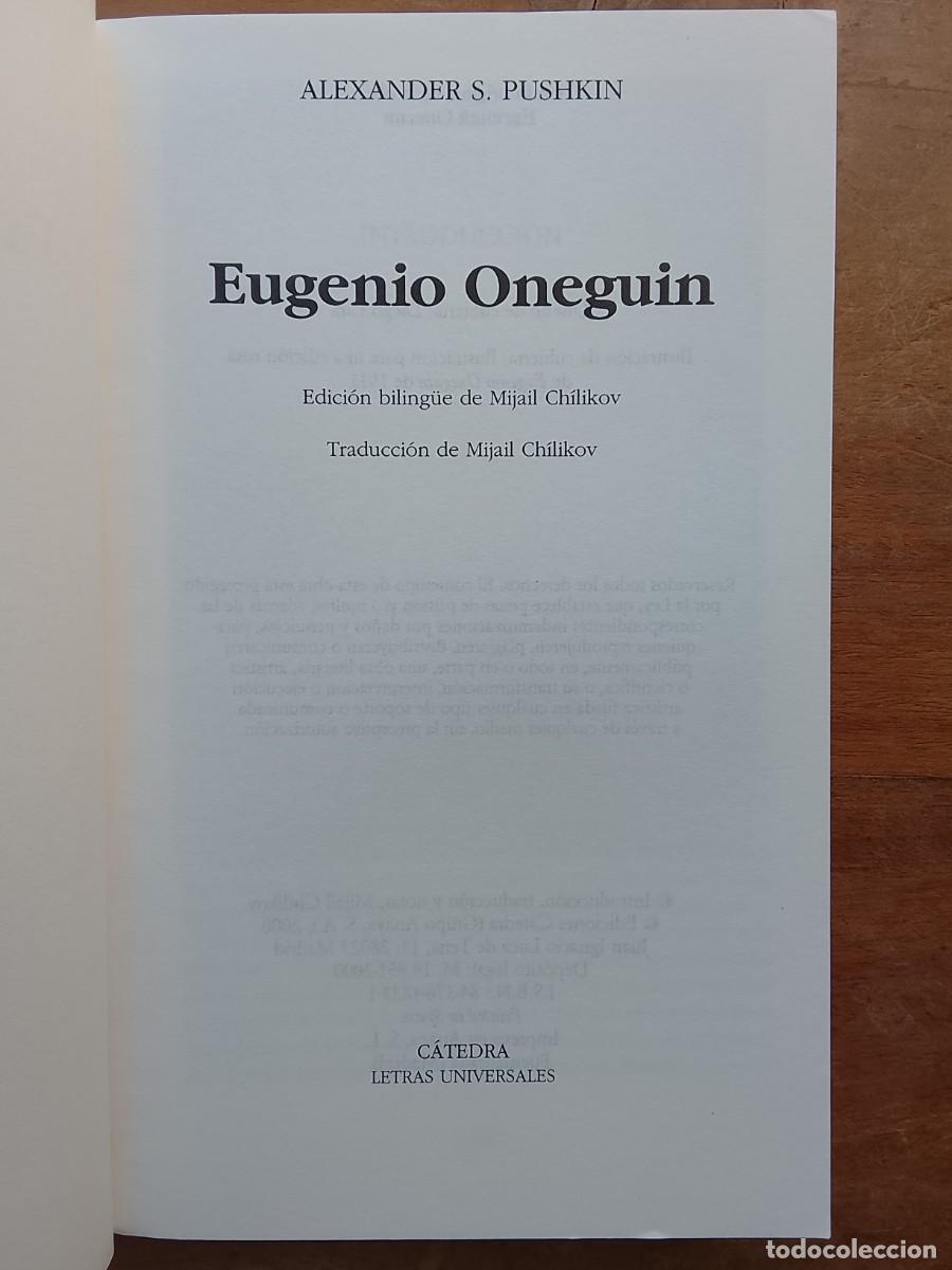 Libros de segunda mano: Alexander Pushkin, Eugenio Oneguin. Biling&uuml;e - Foto 2