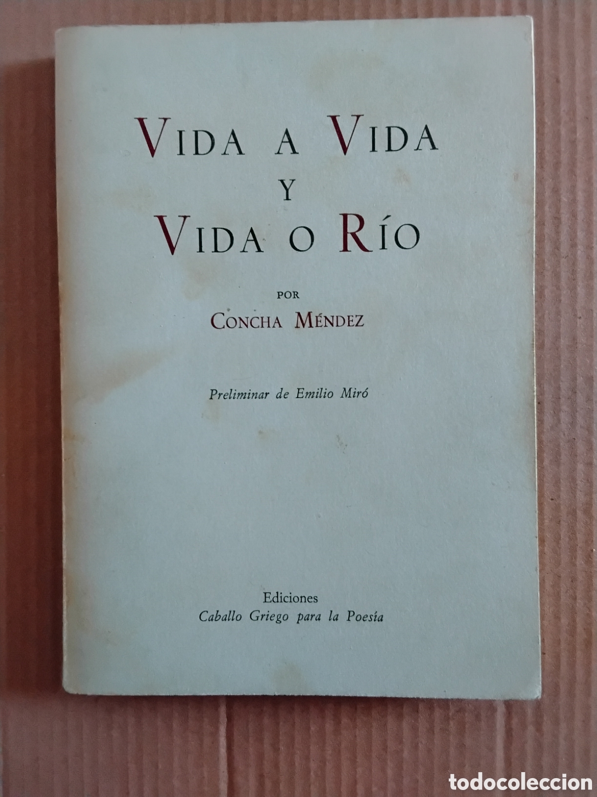 Libros de segunda mano: VIDA A VIDA Y VIDA O R&Iacute;O. CONCHA M&Eacute;NDEZ. 1979