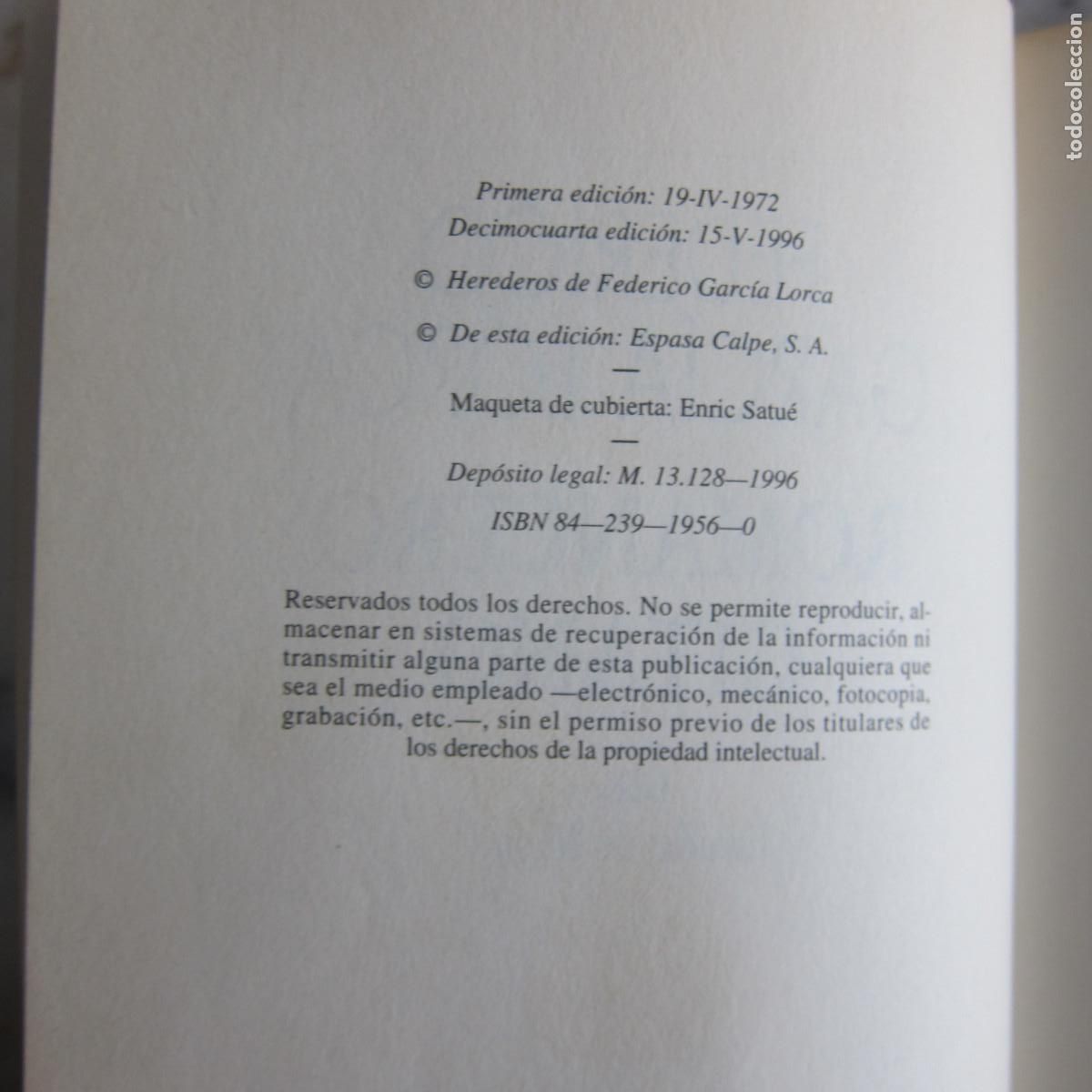 Libros de segunda mano: ROMANCERO GITANO - LORCA (AUSTRAL) POES&Iacute;A - Foto 8