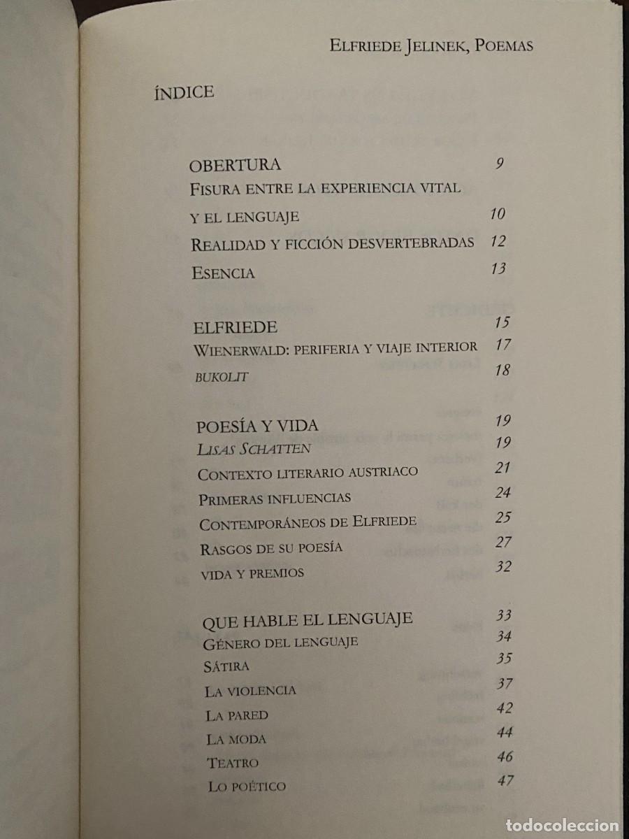 Libros de segunda mano: Elfriede JELINEK, Poemas, Amargord - Foto 4