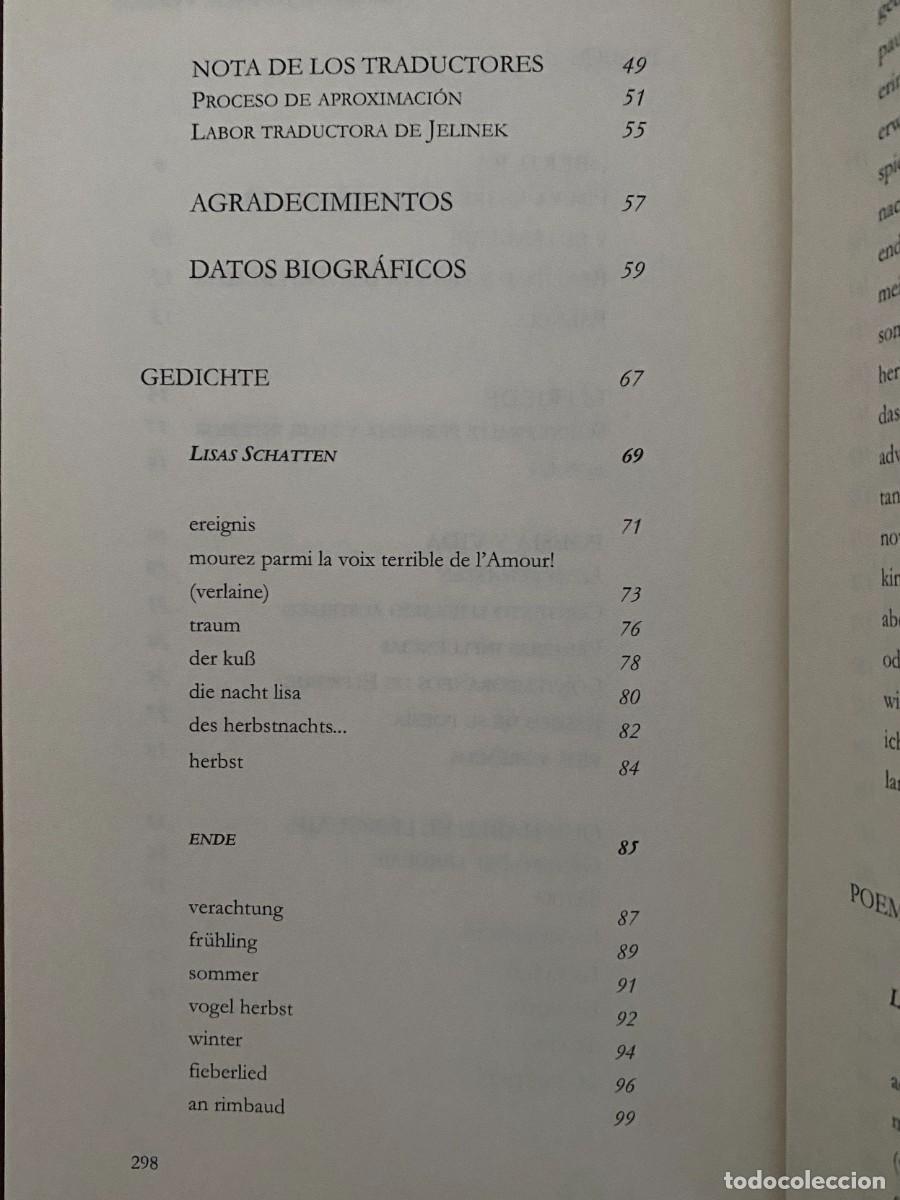 Libros de segunda mano: Elfriede JELINEK, Poemas, Amargord - Foto 5