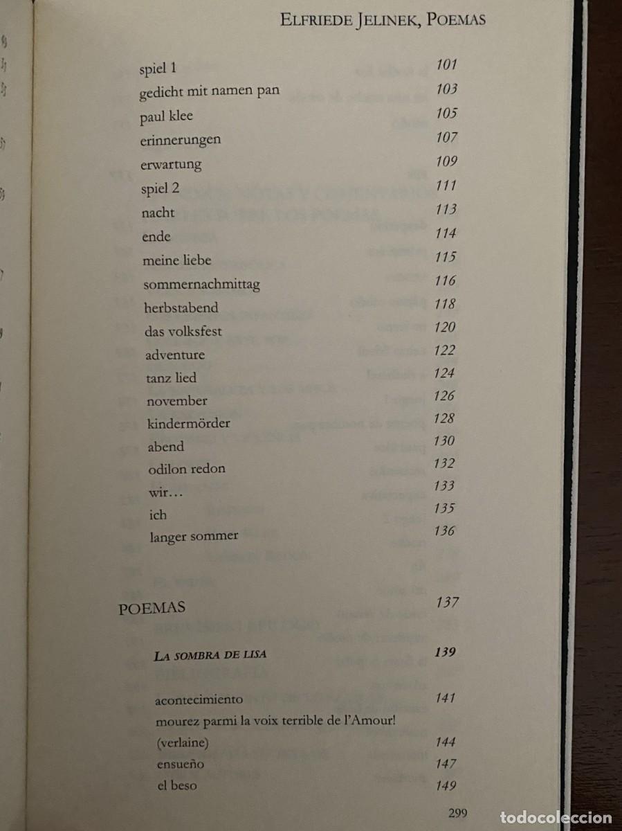 Libros de segunda mano: Elfriede JELINEK, Poemas, Amargord - Foto 6