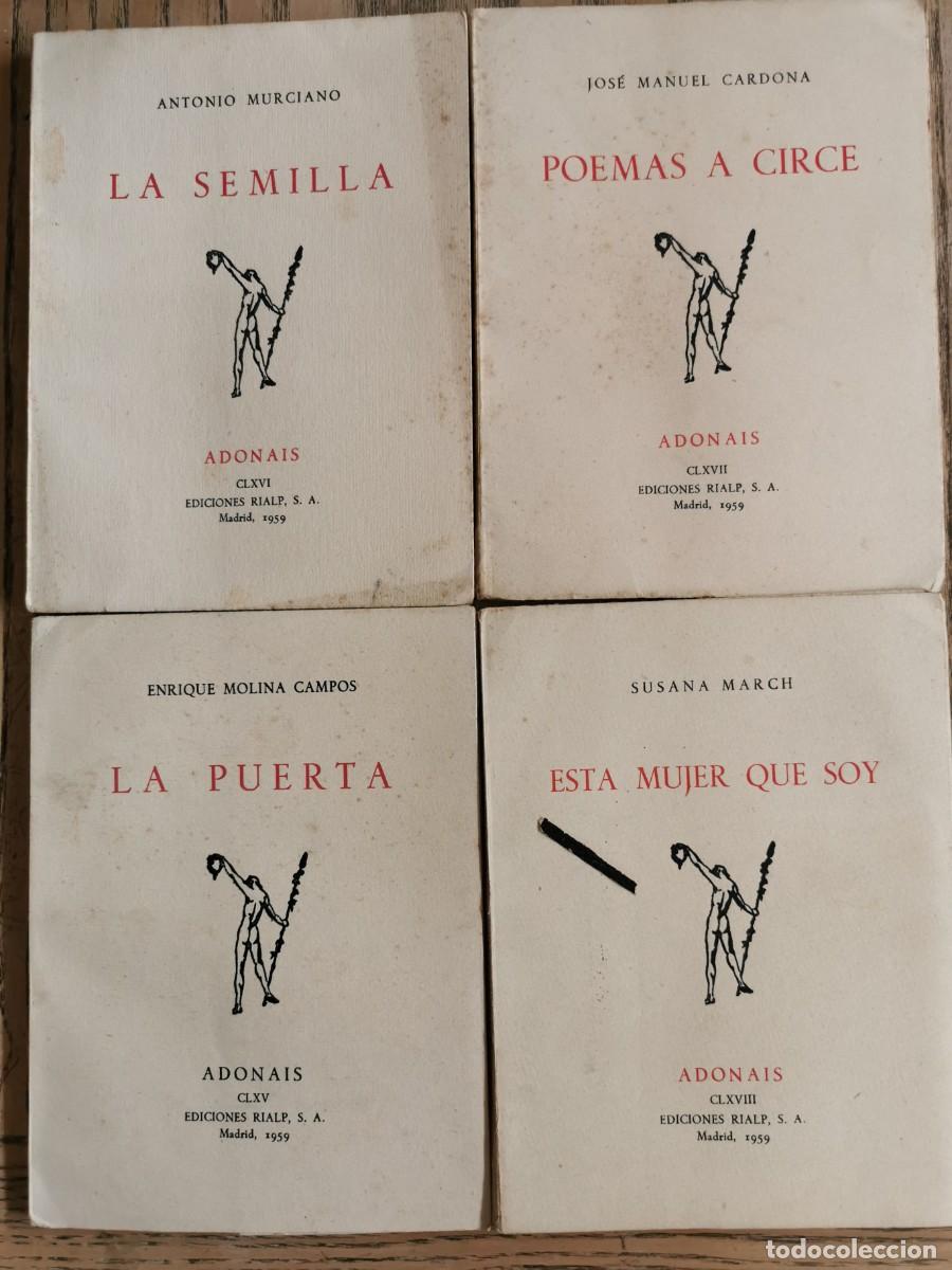 Libros de segunda mano: Cuatro libros de poes&iacute;a. Adonais 1959. ver t&iacute;tulos.
