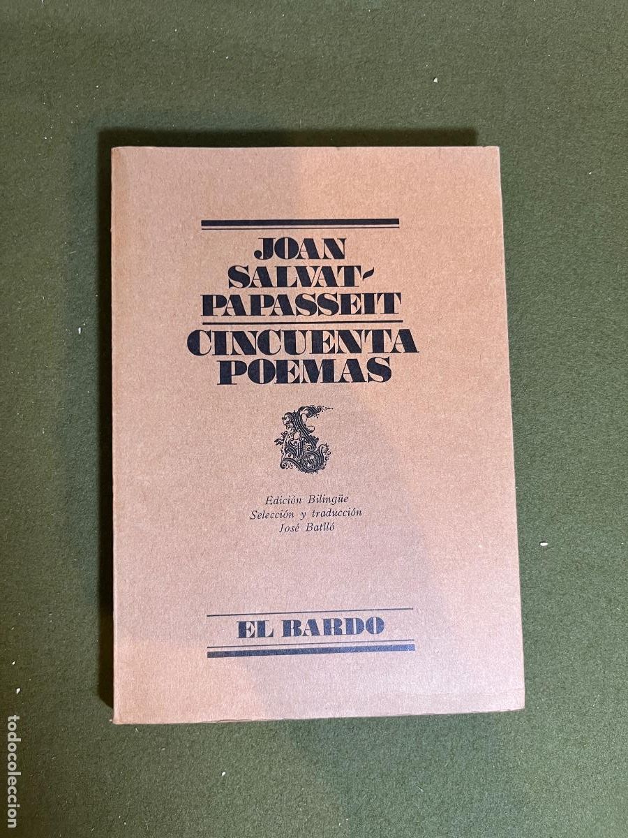 Libros de segunda mano: Poesies Inconcretes &ndash; Joan Salvat-Papasseit &ndash; El Bardo &ndash; Edici&oacute;n biling&uuml;e catal&aacute;n-espa&ntilde;ol &ndash; 1972